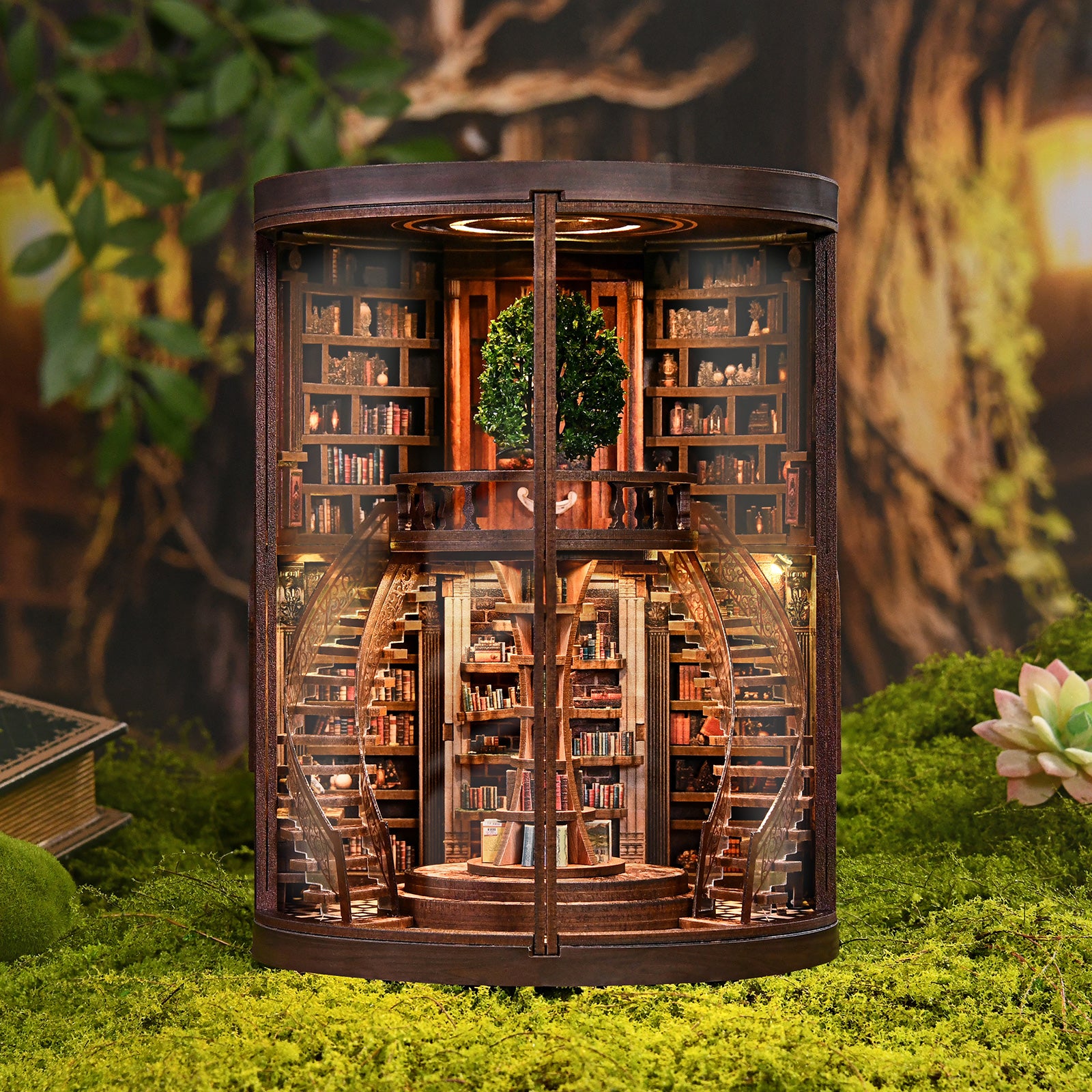 DIY Book Nook Kit 3D Wooden Puzzle - Magical Ancient Library