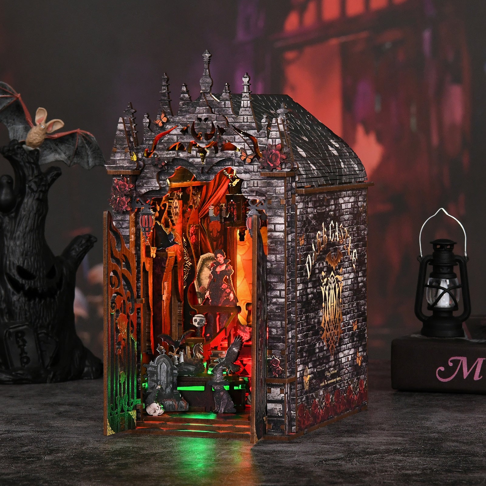 Gothic Vampire Castle DIY Book Nook Kit - 3D Wooden Puzzle