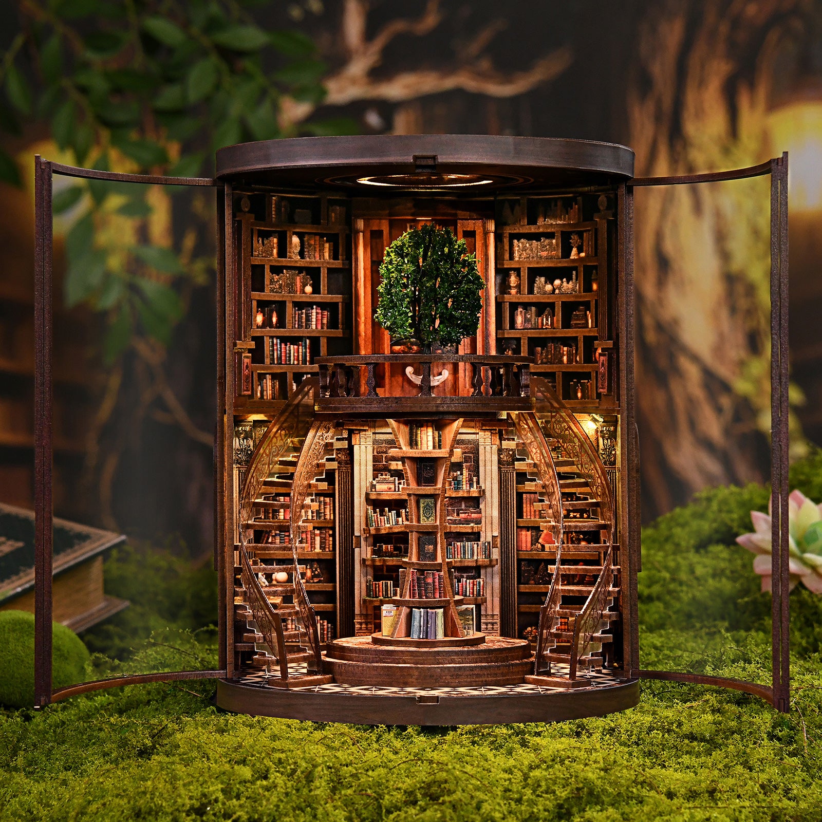 DIY Book Nook Kit 3D Wooden Puzzle - Magical Ancient Library