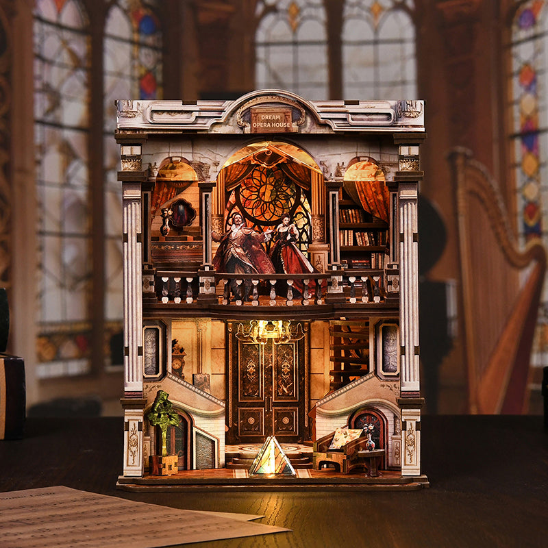 DIY Book Nook Kit 3D Wooden Puzzle - Vintage Opera House