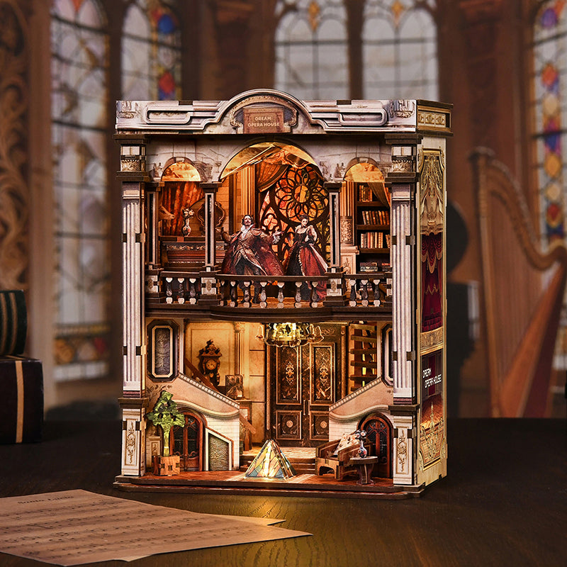 DIY Book Nook Kit 3D Wooden Puzzle - Vintage Opera House
