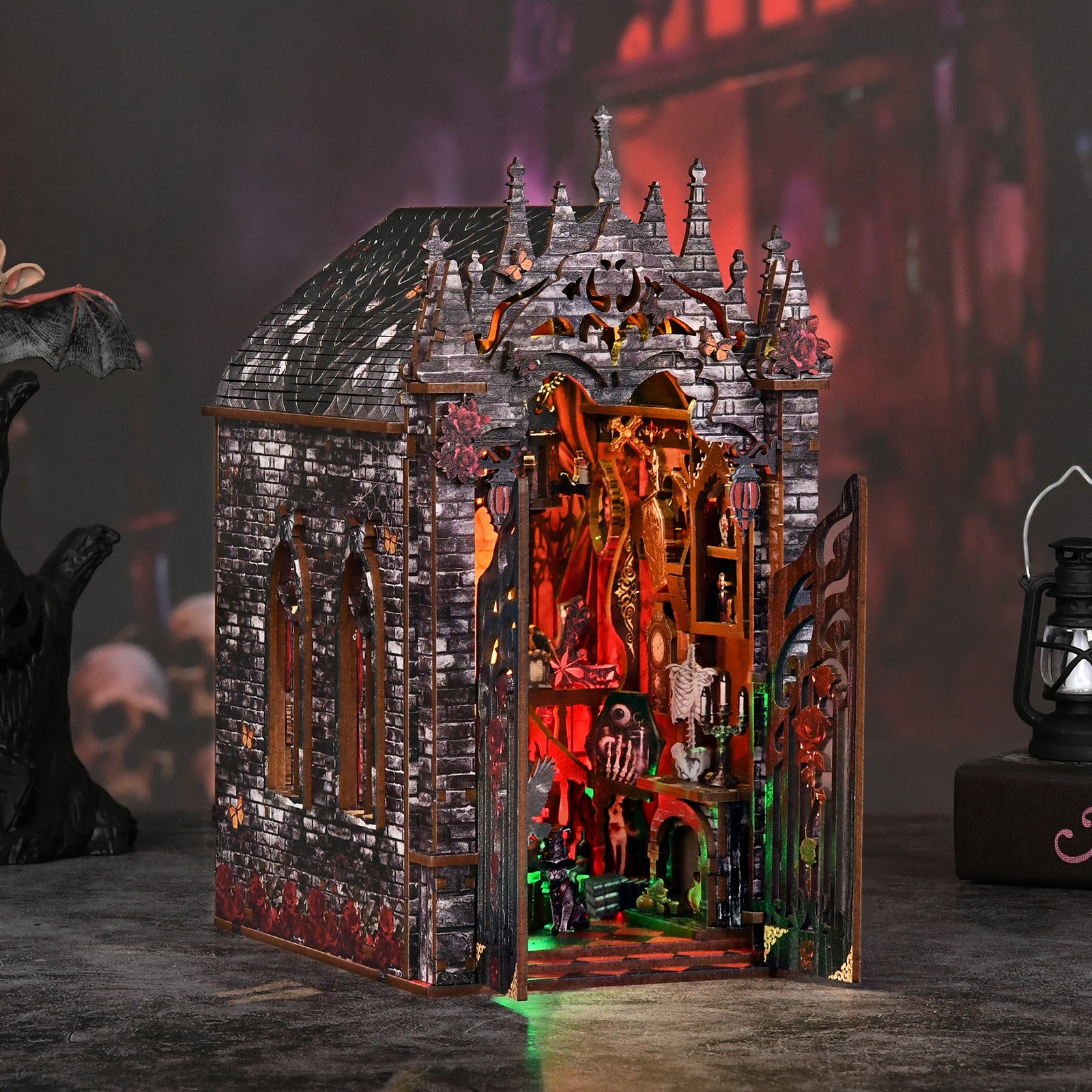 Gothic Vampire Castle DIY Book Nook Kit - 3D Wooden Puzzle