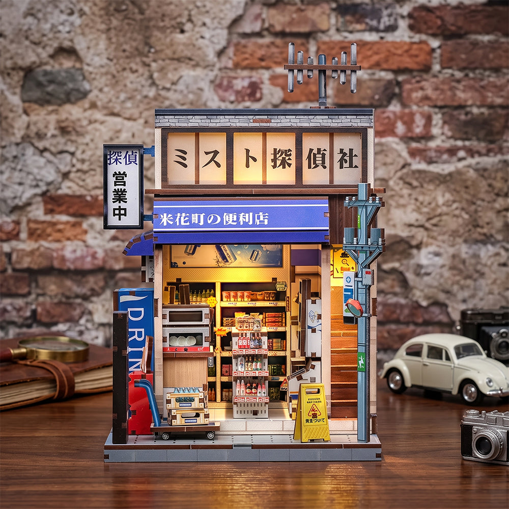 DIY Japanese Detective Book Nook Kit | Miniature Shelf Insert