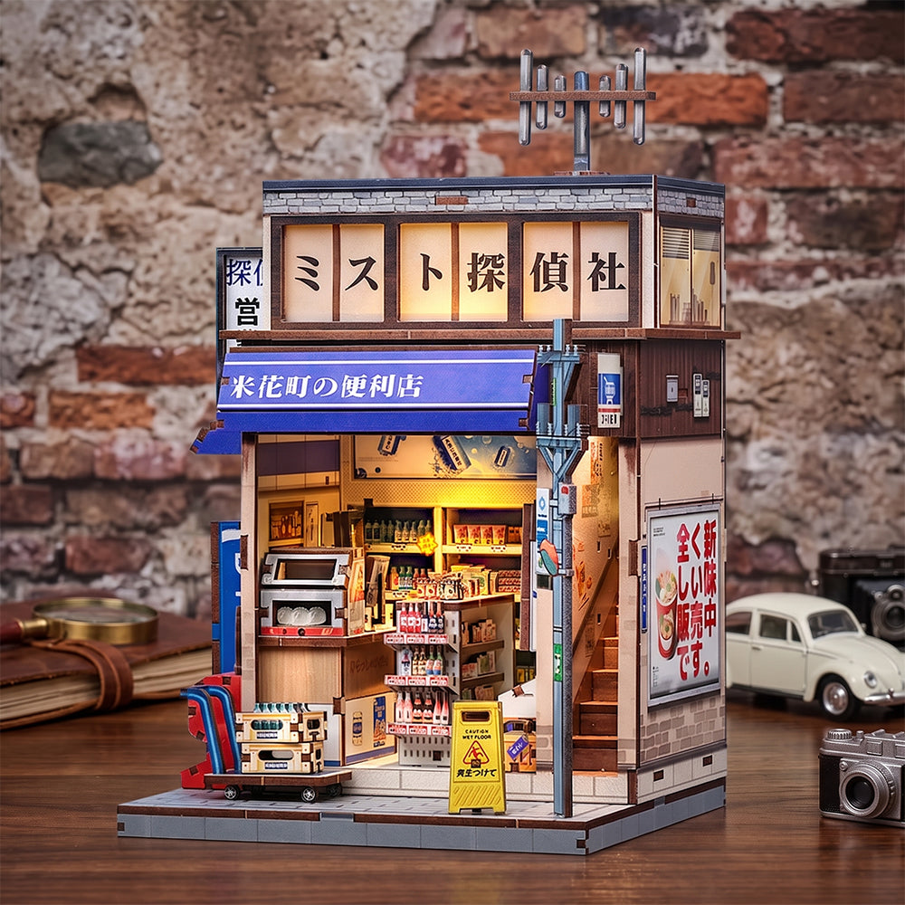DIY Japanese Detective Book Nook Kit | Miniature Shelf Insert