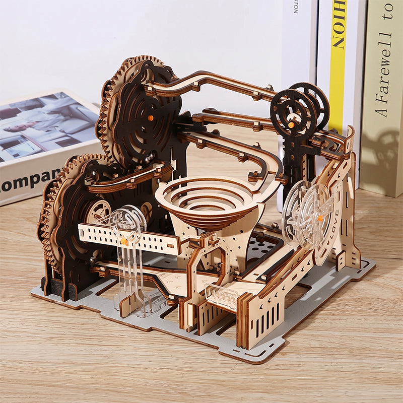 Electric 3D Wooden Puzzle Mechanical Marble Run Kit